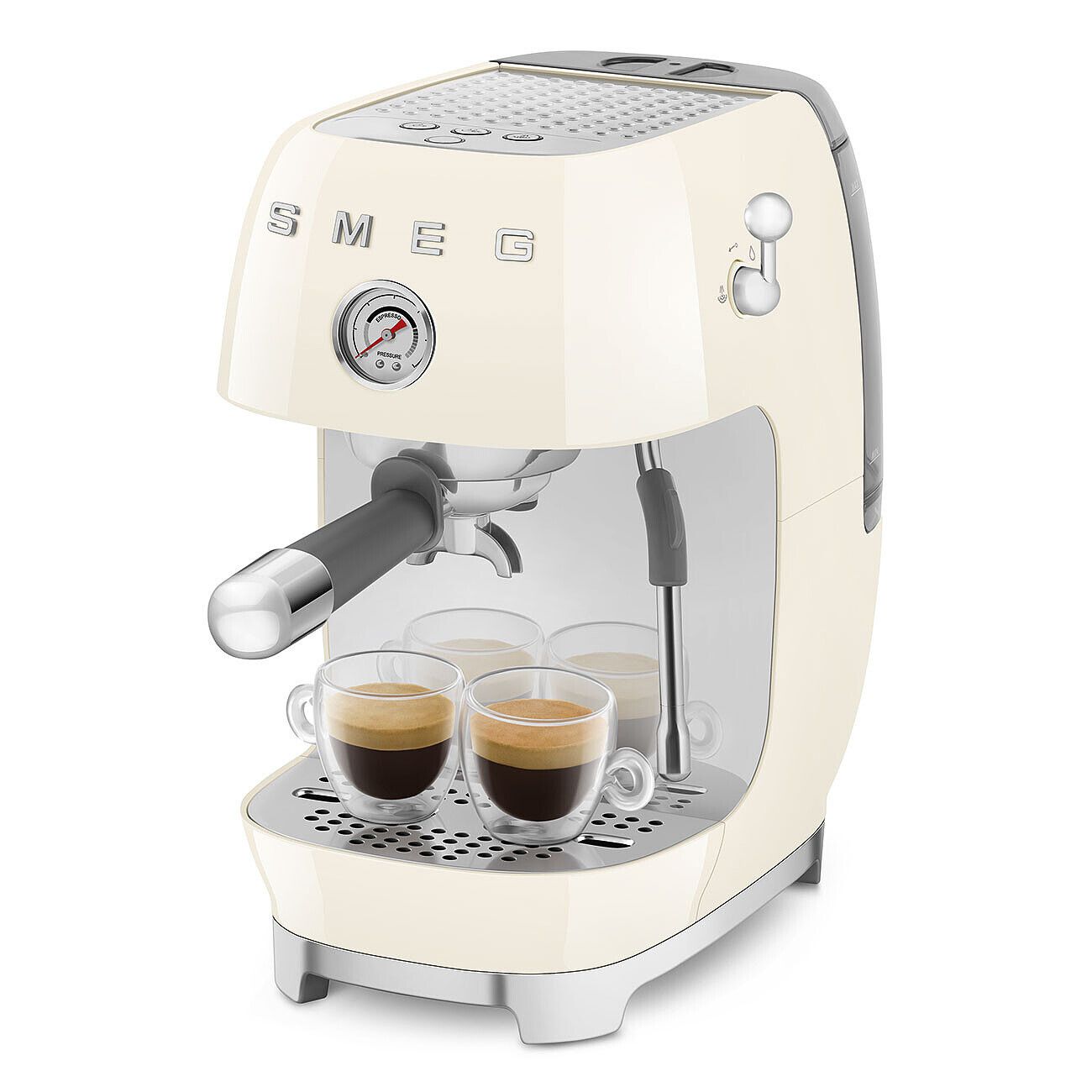 Smeg Espresso Coffee Machine ECF03CREU 1480W 58mm Manual Cold Brew Cream Box