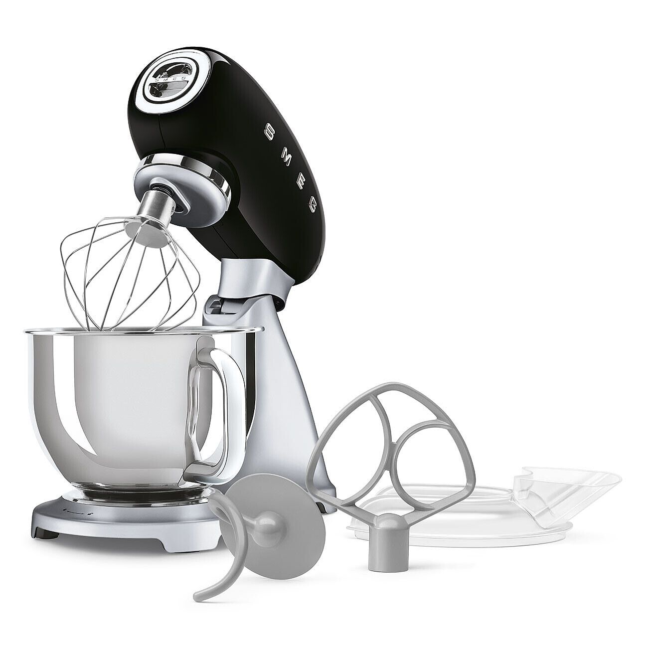 Smeg Stand Mixer SMF04 800W 4.8L Black Retro Planetary Countertop Blender Box