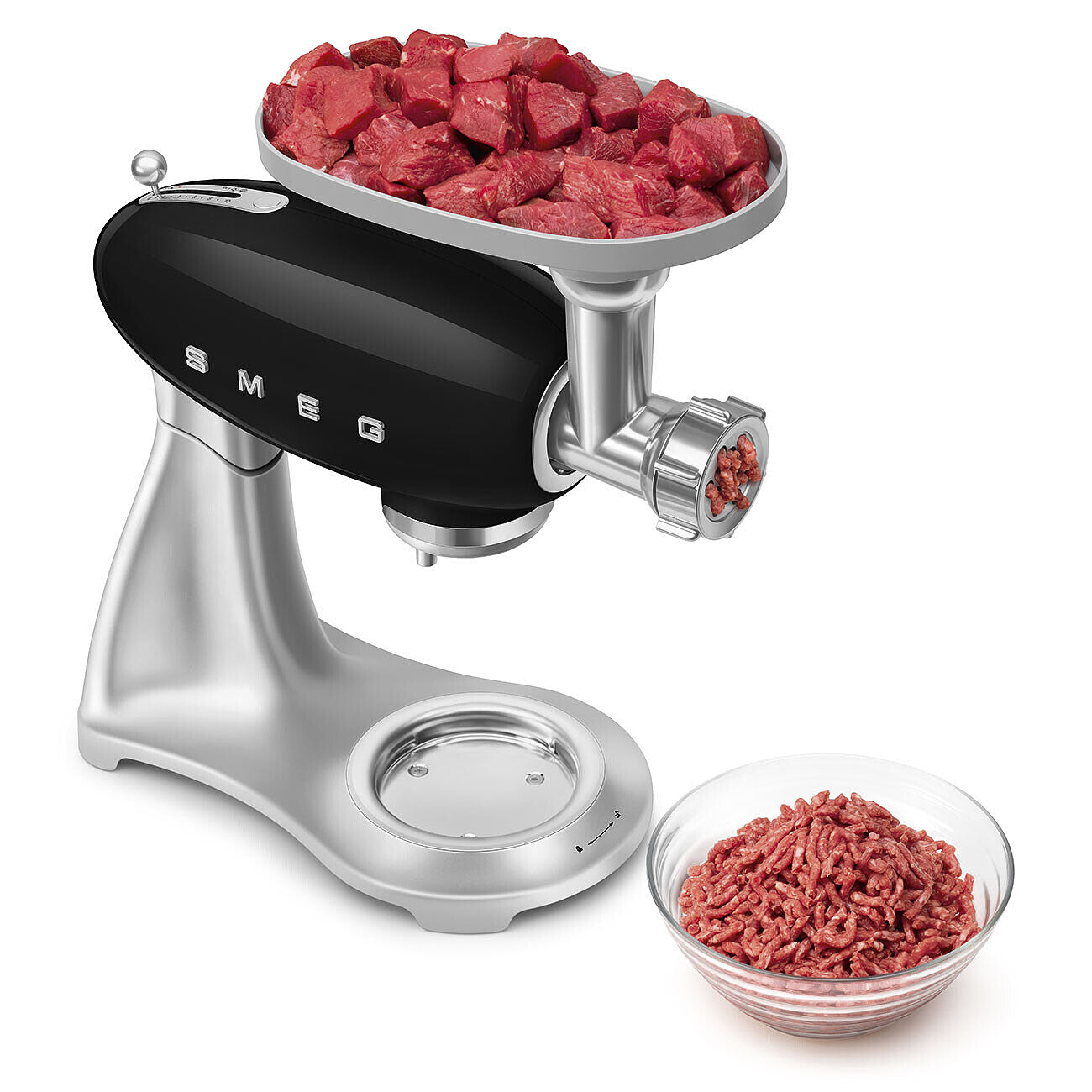 Smeg Stand Mixer SMF04 800W 4.8L Black Retro Planetary Countertop Blender Box