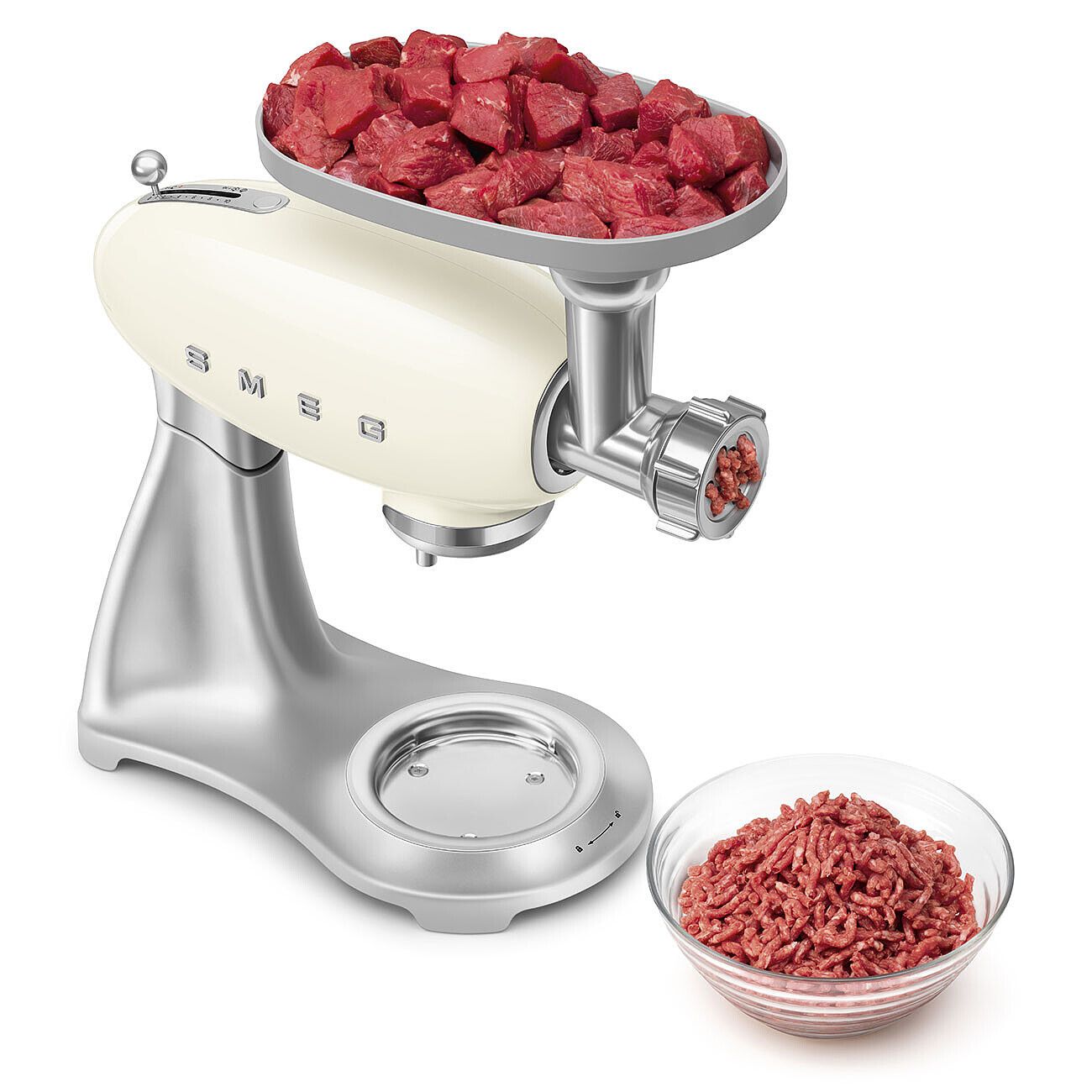 Smeg Stand Mixer SMF04CREU 800W 4.8L Cream Retro Planetary Countertop Blender