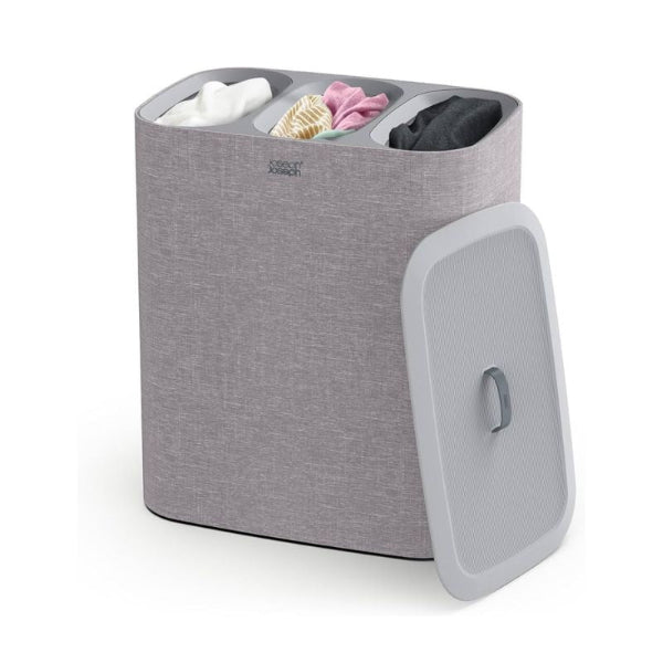 Joseph Joseph Tota Trio 90L Black Laundry Separation Basket 3 Compartments