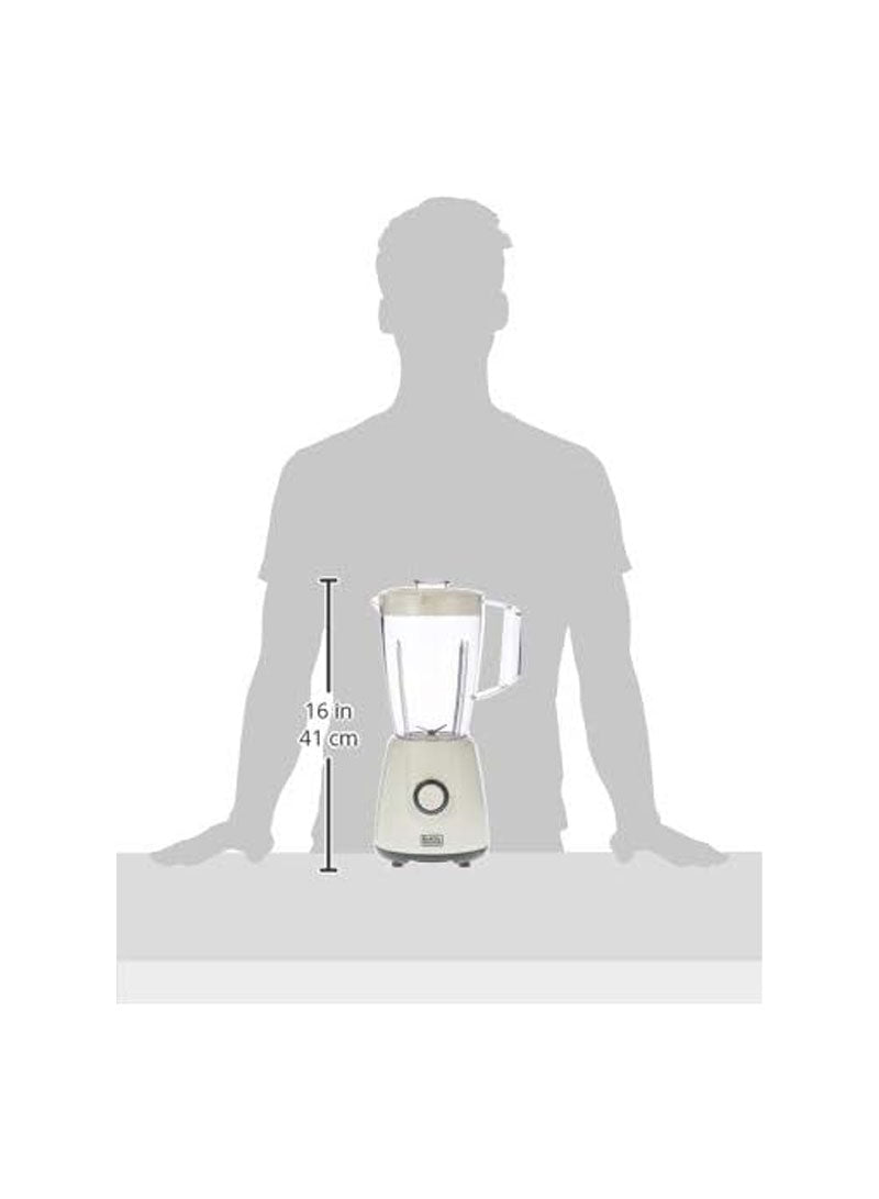 Black & Decker 400W 1.5L Abs Plastic Blender With 2 Speeds