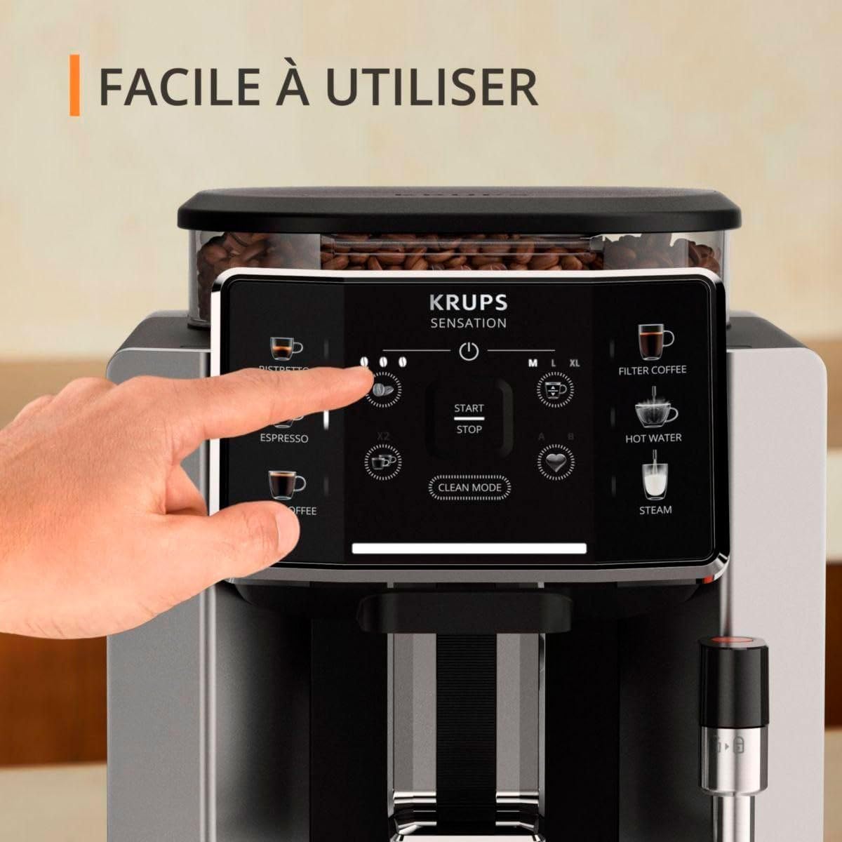 Krups Sensation Automatic Coffee Machine – Silver