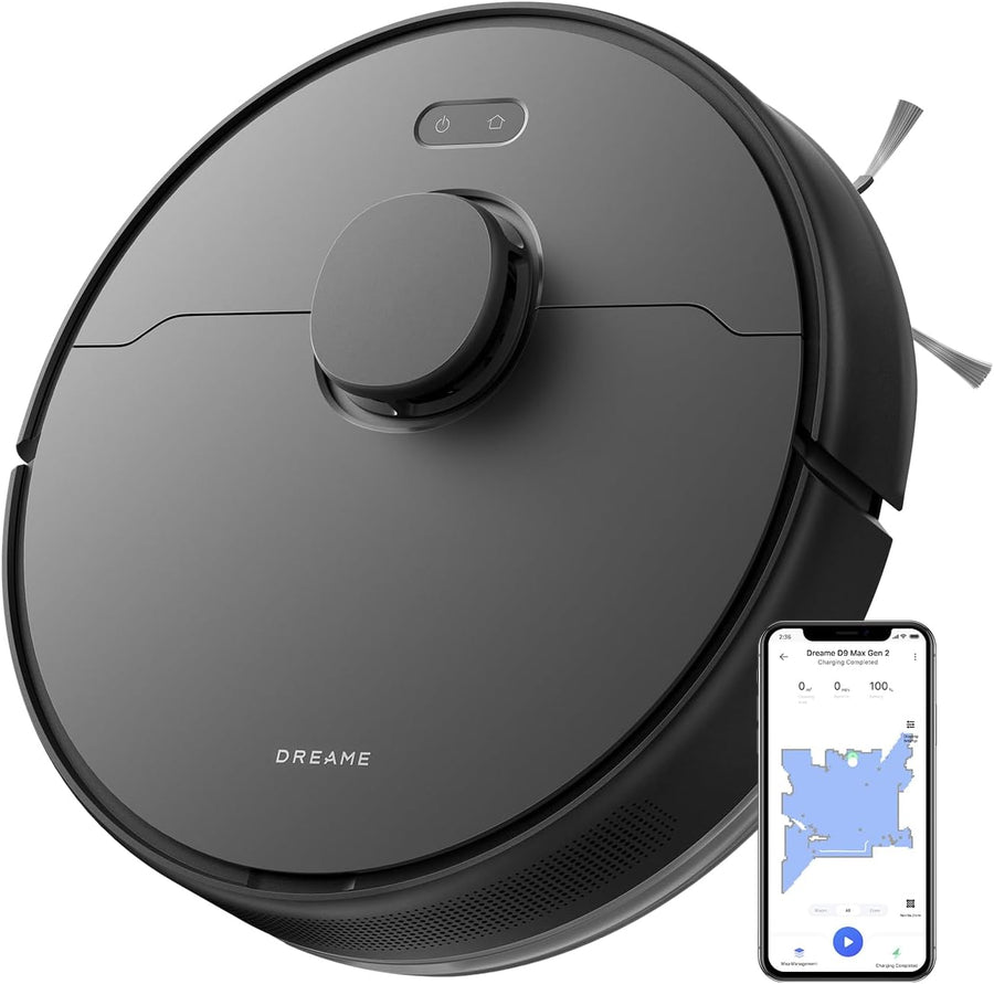 Dreame D9 Max Gen 2 Robot Vacuum – 4000Pa, Smart Mapping, Black