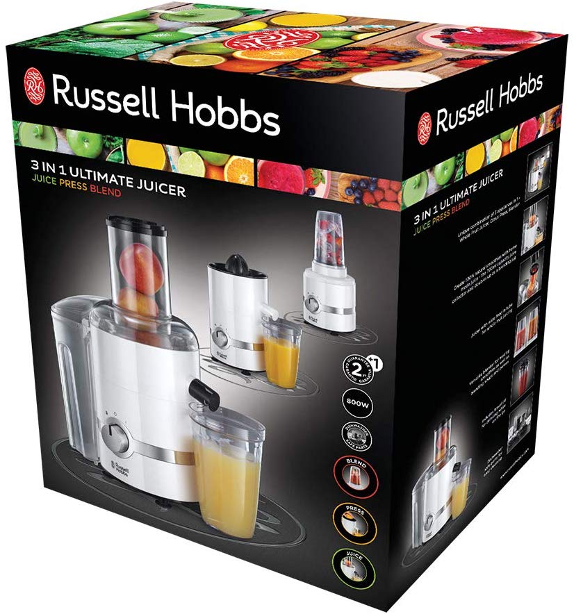 Russell Hobbs 3-In-1 Juicer, Press And Blender