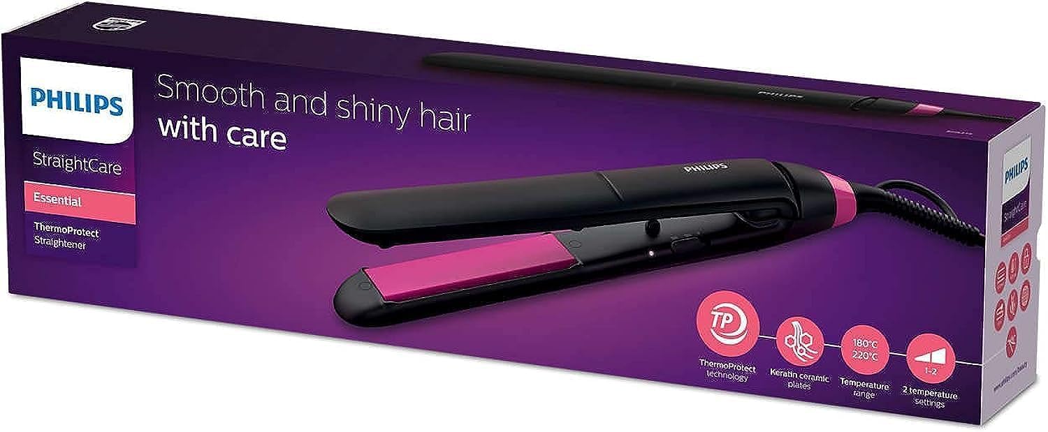 Philips BHS375/03 StraightCare Essential Hair Straightener – 220°C