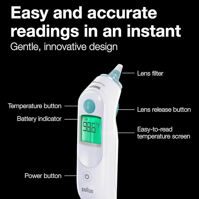 Braun Thermoscan 6 Ear Thermometer Irt6515 Accurate Infrared Fast All Ages