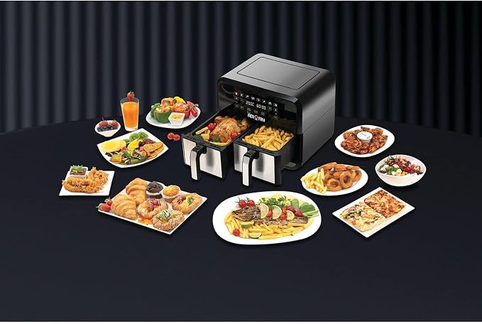 Black+Decker Dual Zone Air Fryer DZAF1700-B5 8L 4L+4L 1700W 6-Preset Functions