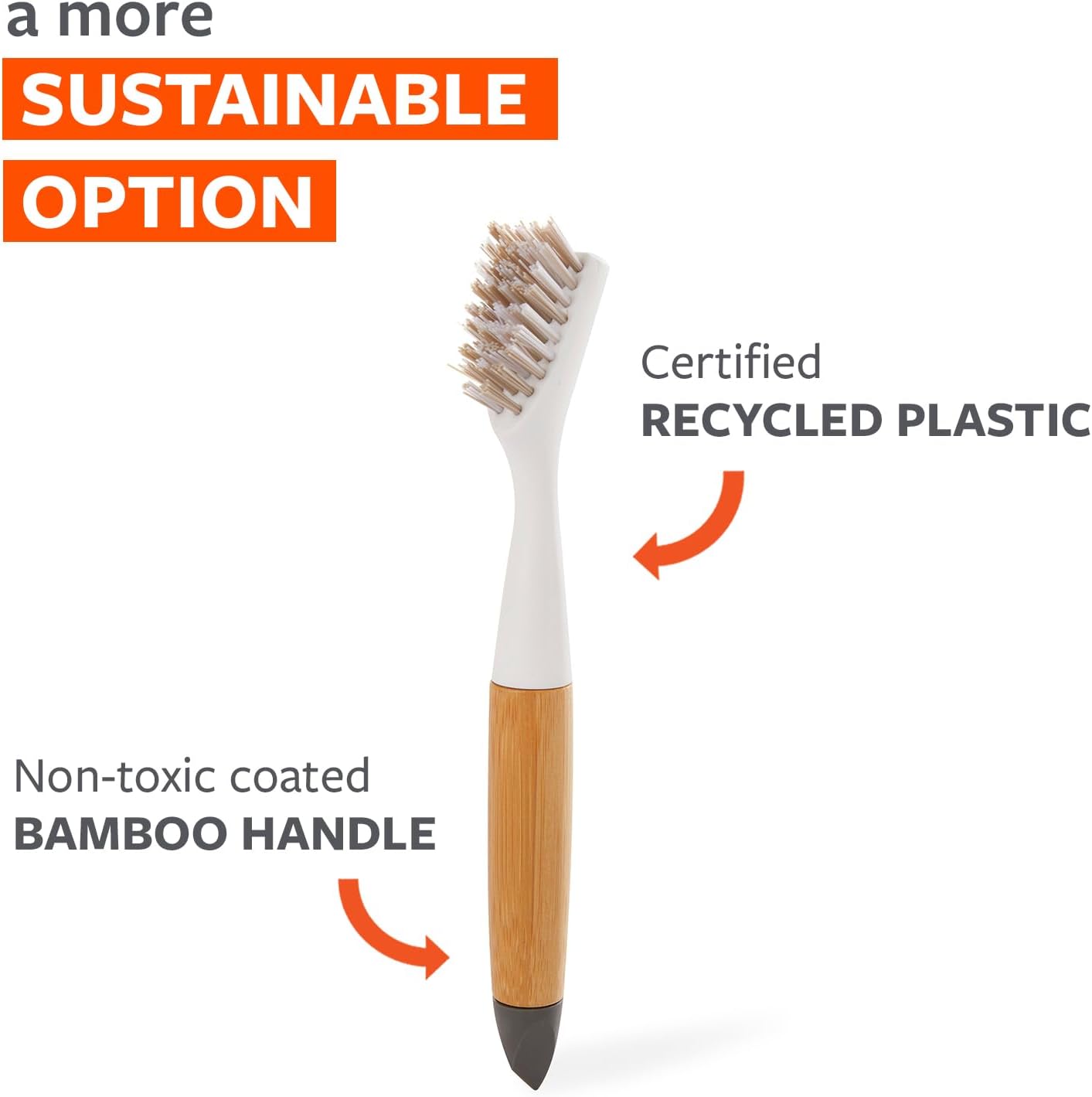 Full Circle Micro Manager Home & Kitchen Detail Cleaning Brush, White