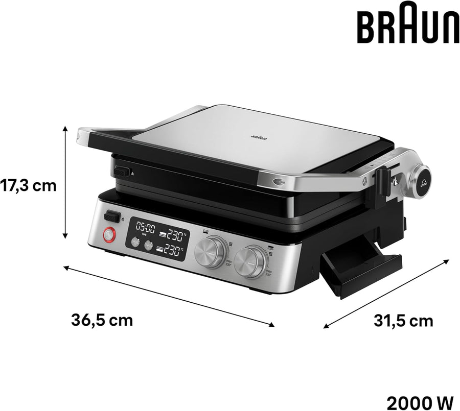 Braun MultiGrill 7 Contact Grill CG7040 Black/Stainless Steel