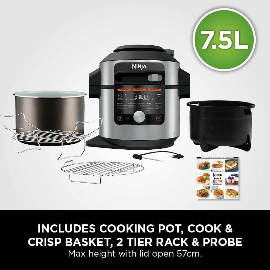 Ninja Foodi MAX 15-in-1 SmartLid Multi-Cooker 7.5L OL750UK