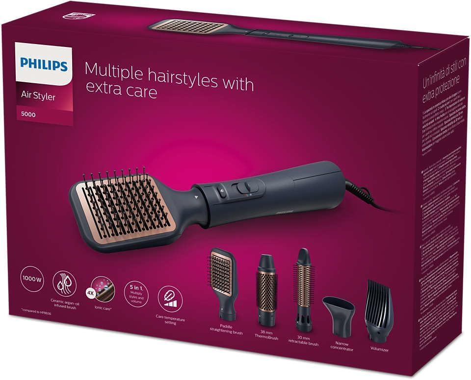 Philips BHA530/03 5000 Series Air Styler – 5 Attachments, Ionic Care