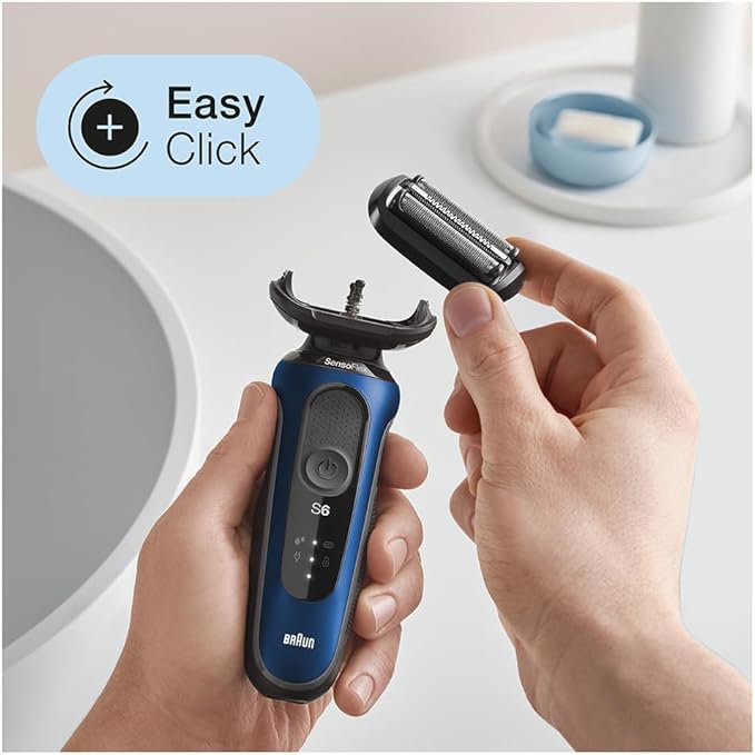 Braun Series 6 Electric Shaver 61-B1000s Wet & Dry SensoFlex Swivel Blue New