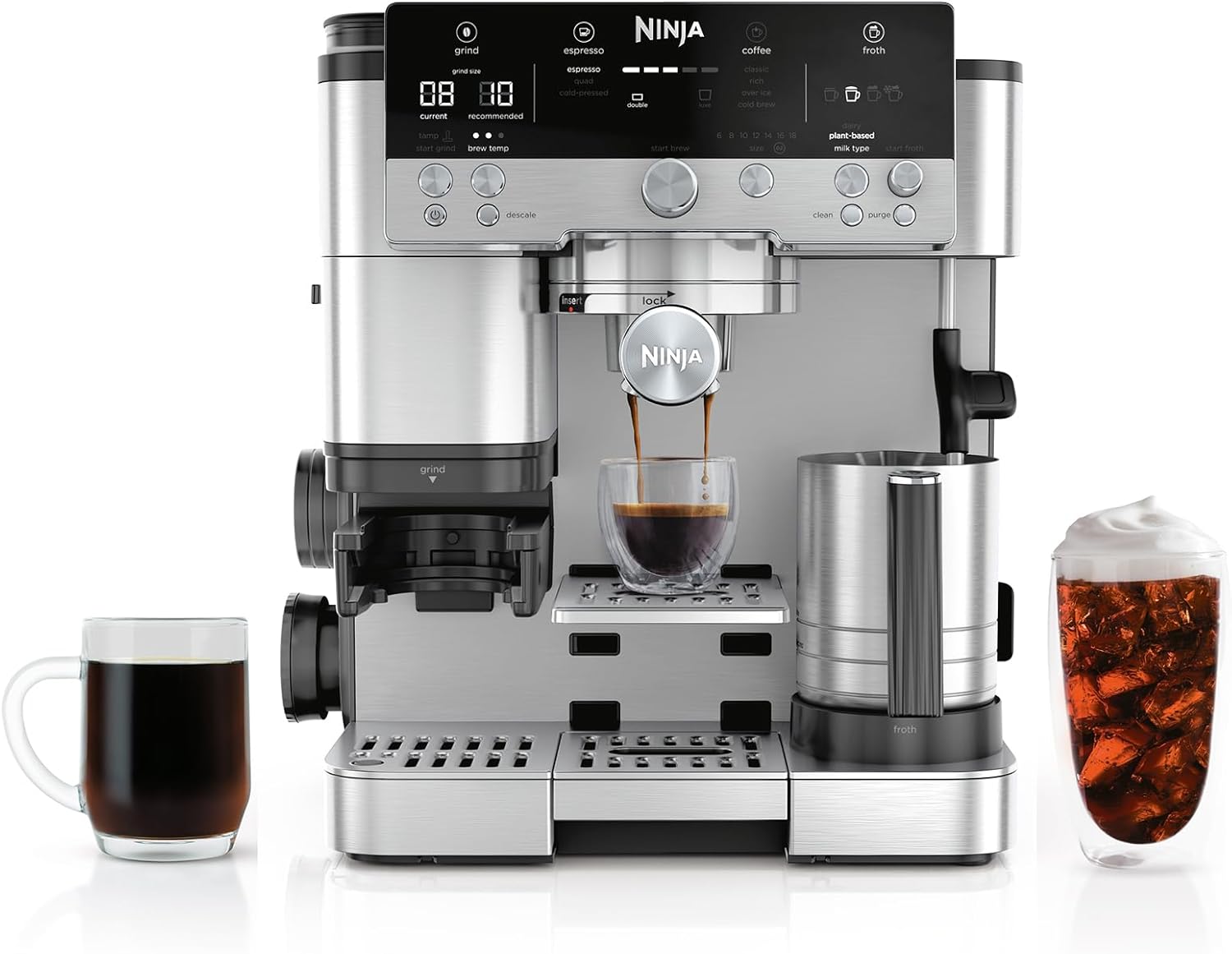 Ninja Luxe Cafe Premier 3-in-1 Espresso Machine Cold Brew Grinder SS