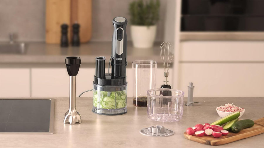Braun Multiquick 5 Pro Hand Blender 1000W 25-Speed Sizecontrol Chopper Black