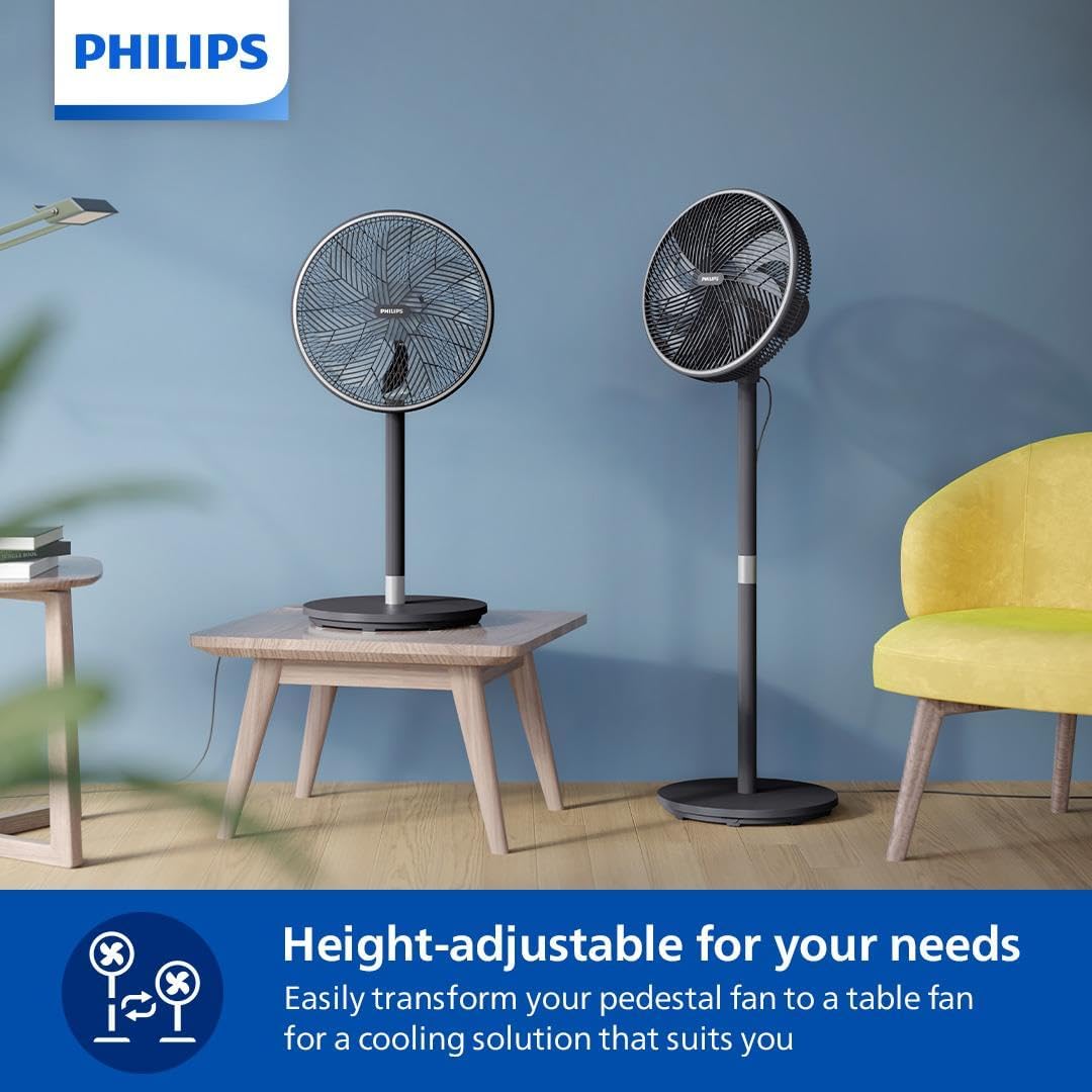 Philips Pedestal Fan 3000 Series - Fan Airflow 2562 m³/h, Ultra Quite
