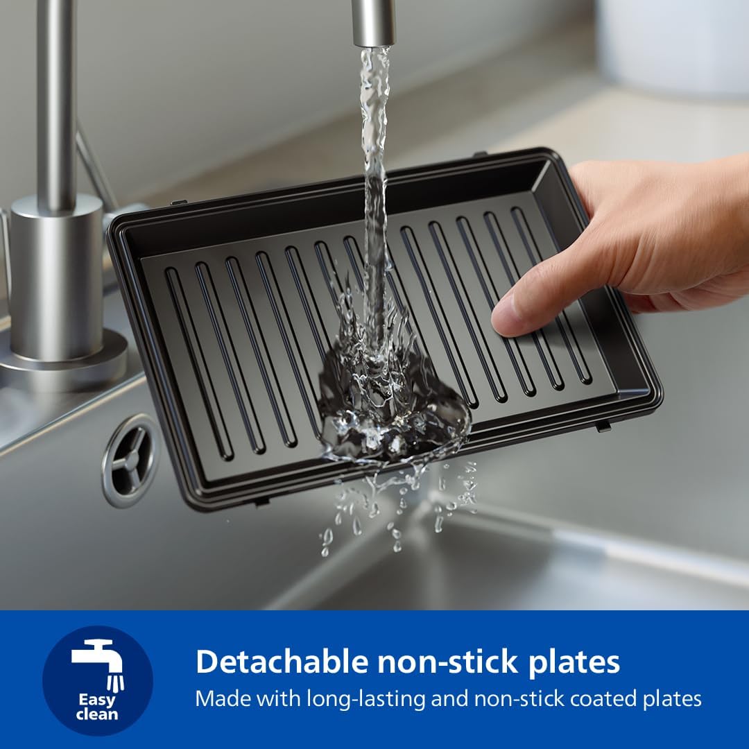 Philips HD2350/80 5000 Series Sandwich Maker – 750W, 3-in-1 Plates