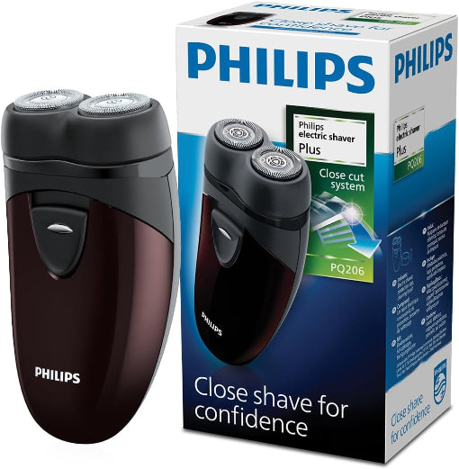 Philips PQ206/18 Electric Travel Shaver - Battery Operated - CloseCut Blades