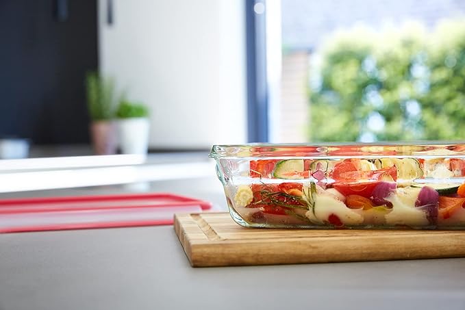 Tefal MasterSeal Glass Food Container 1.3L Rectangular Oven Safe Casserole