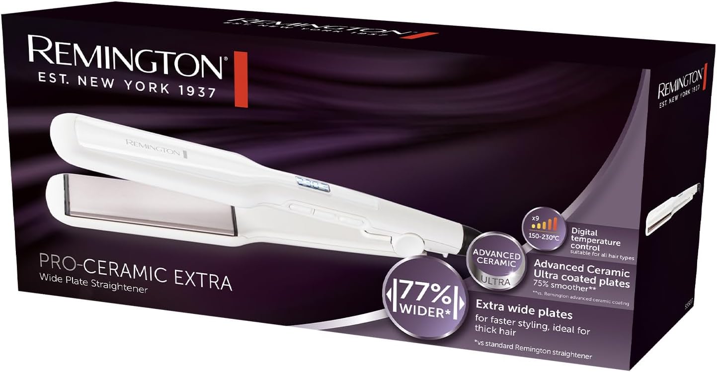 Remington Hair Straightener Pro Ceramic (Extra Wide Plates)