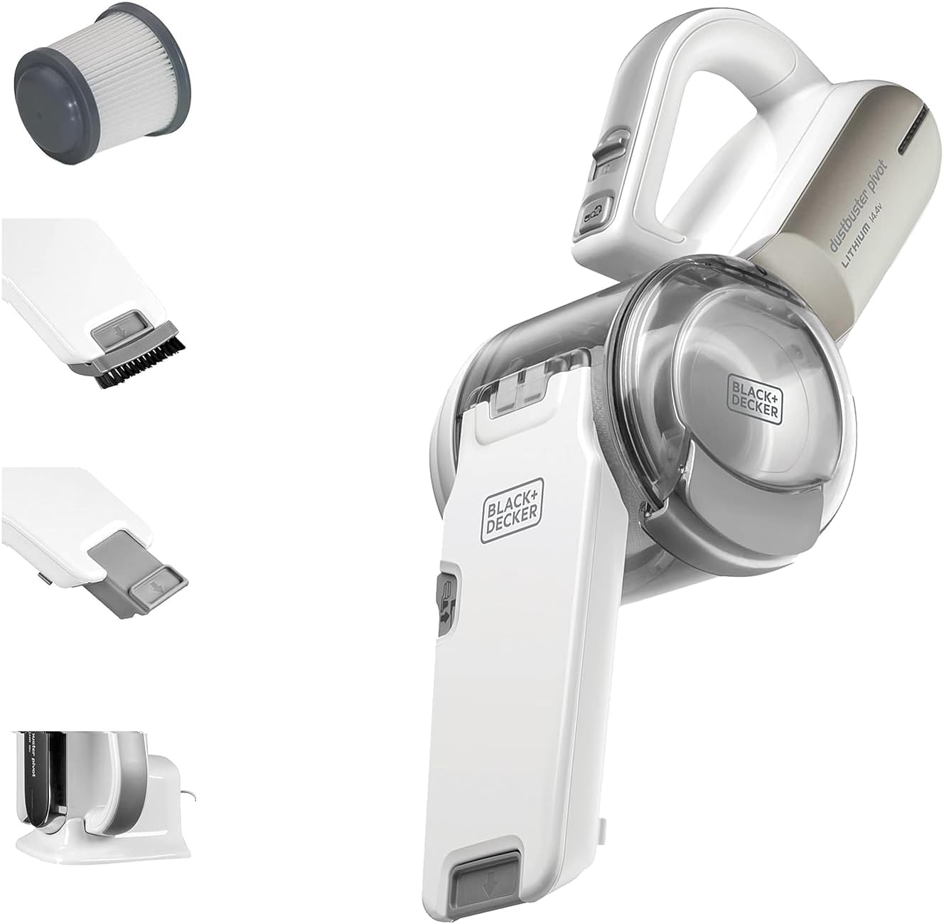 Black & Decker 14.4V Pivot Hand Vacuum - Champagne