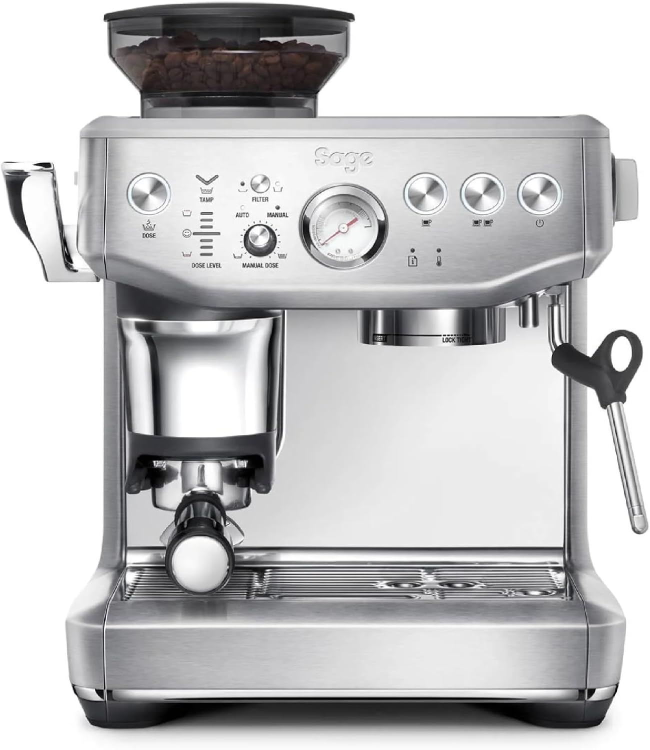 Sage, Barista Express™ Impress Espresso Machine Silver