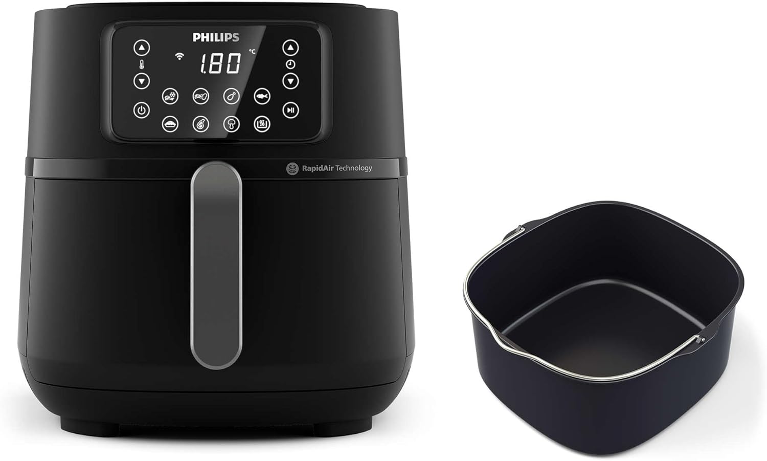 Philips HD9285/93 Connected Airfryer XXL – Smart App, 7.2L, 2000W + FABRIC SHAVER