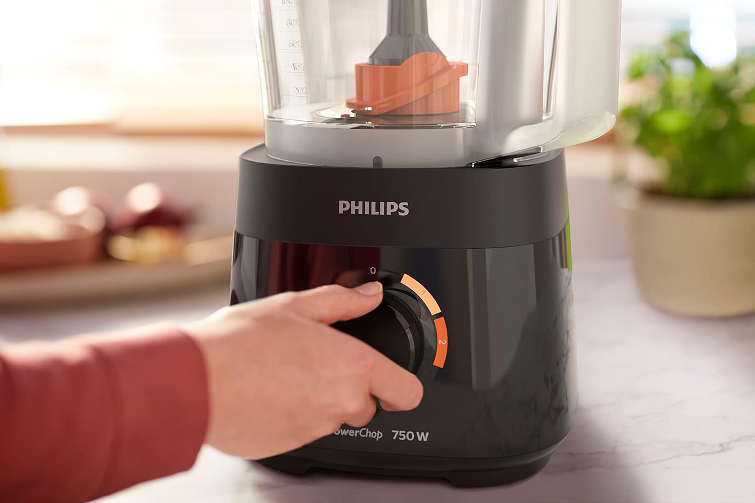 Philips HR7301/91 4-in-1 Food Processor & Blender – 750W, 2-Year Warranty