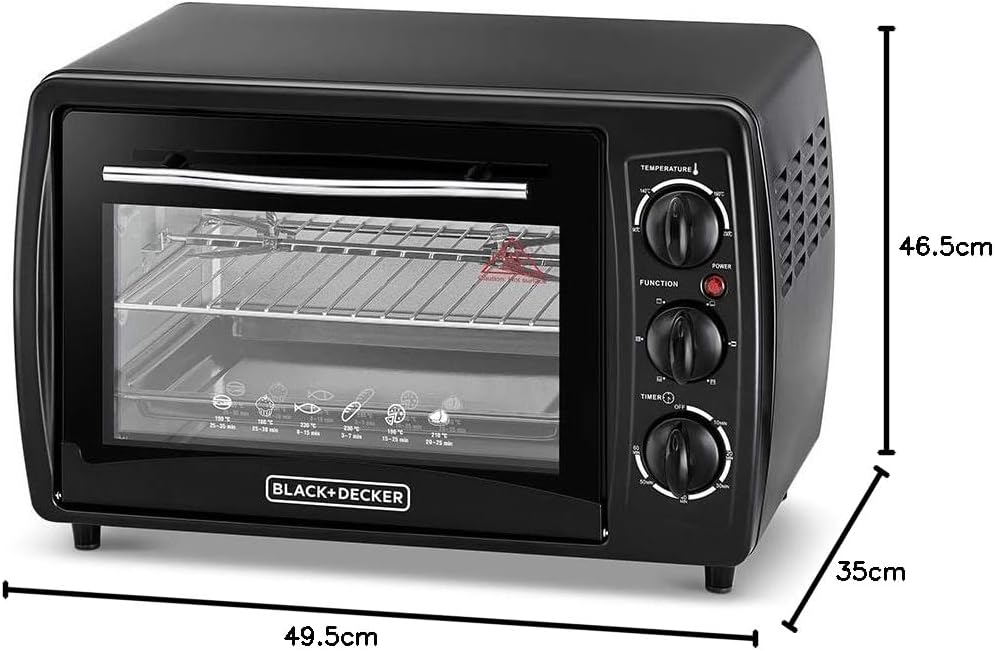 Black & Decker Electric Oven 55L 2000W Black