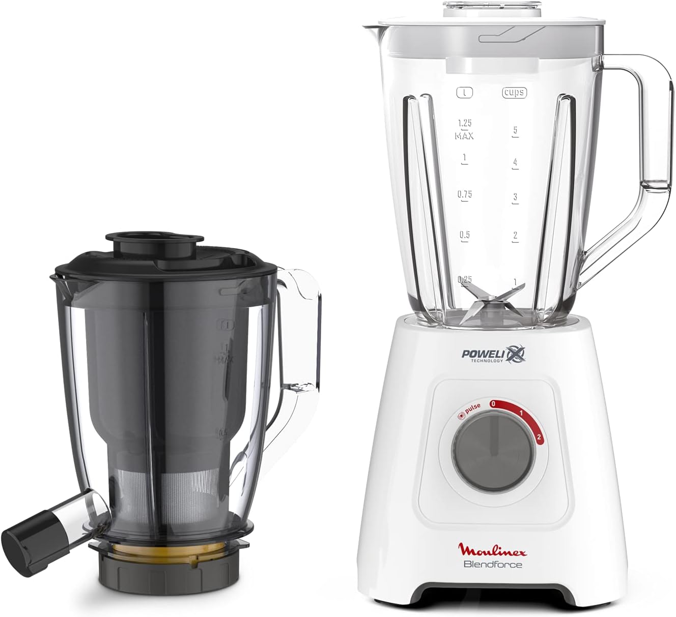Moulinex Blendforce 2-in-1 Blender with Juicer Jar 600W