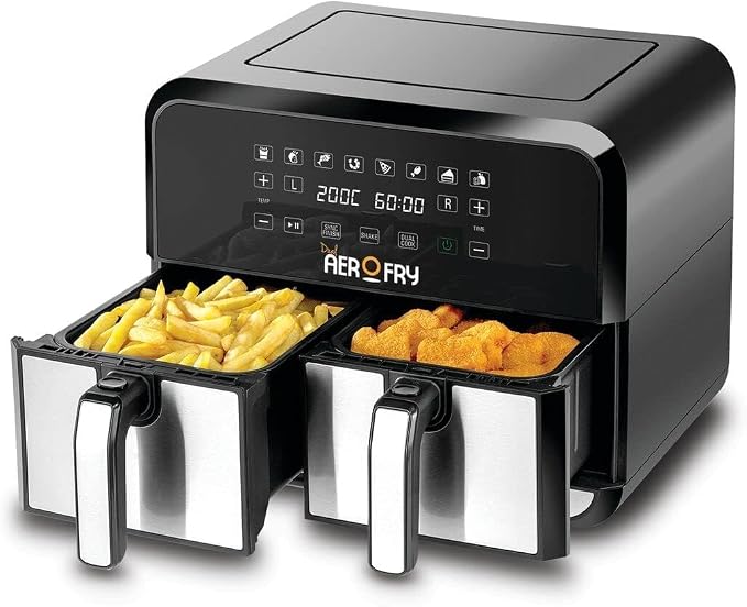 Black+Decker Dual Zone Air Fryer DZAF1700-B5 8L 4L+4L 1700W 6-Preset Functions
