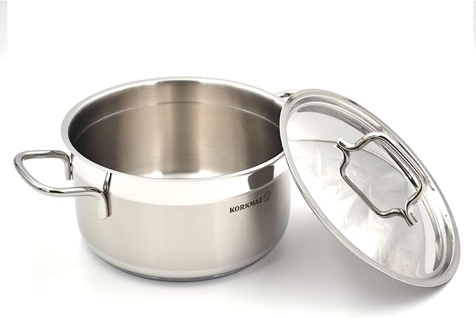 Korkmaz Alfa Stainless Steel Stock Pot Casserole 11L – A1031