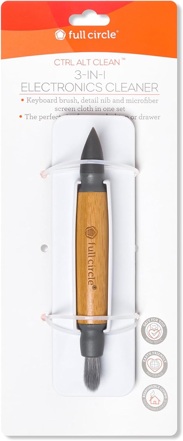 Full Circle Control Alt 3-in-1 Electronic Cleaning Brush and Bamboo