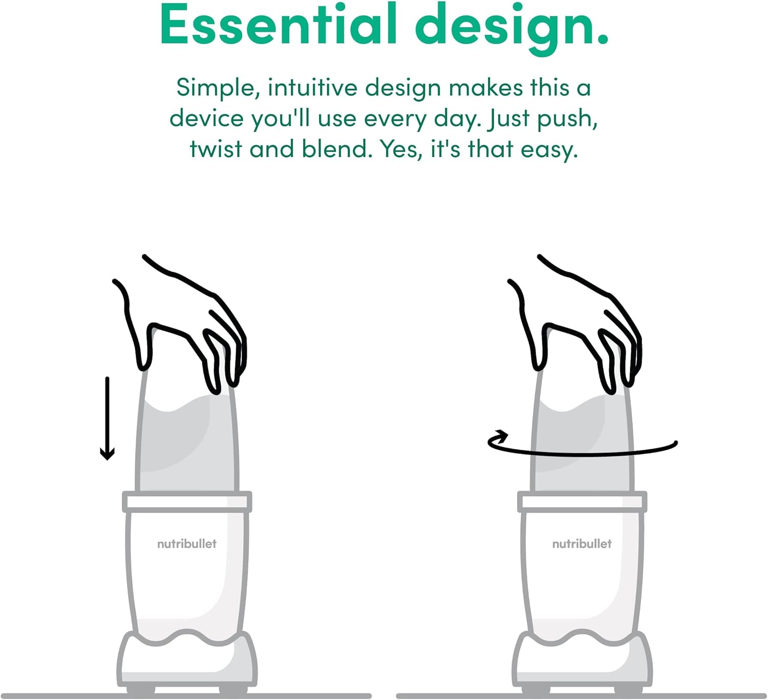 NutriBullet 600W Nutrient Extractor – Original Smoothie Maker (Grey)