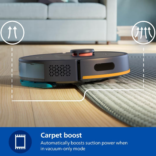 Philips 2000 Series Robot Vacuum Mop 2700Pa Smart App Control 130min Battery