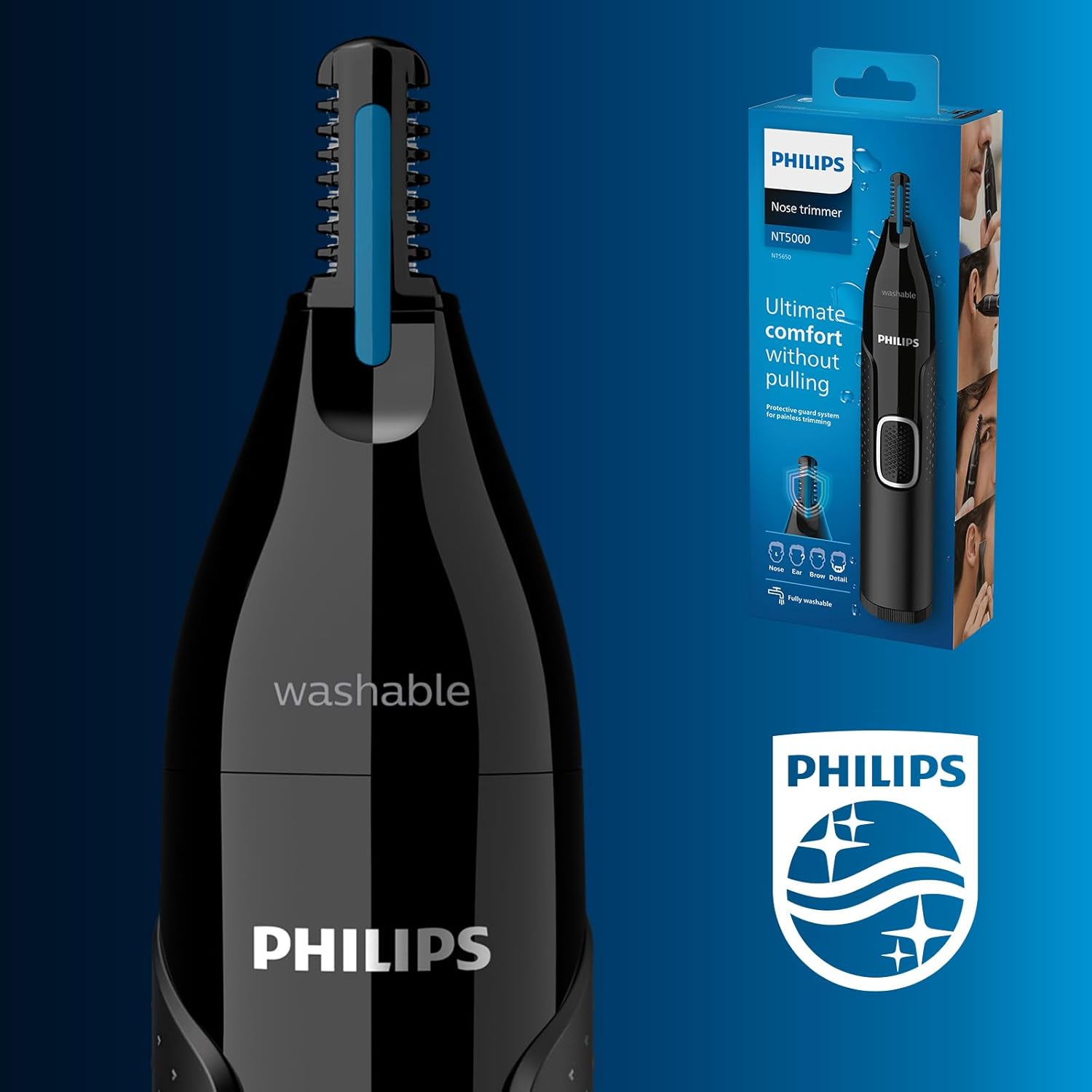Philips NT5650/16 Series 5000 Nose, Ear & Eyebrow Trimmer – Black