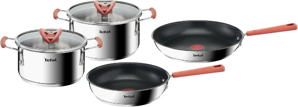 Tefal OPTI'Space Cookware Set 6-Piece Stainless Steel Induction Space Saving
