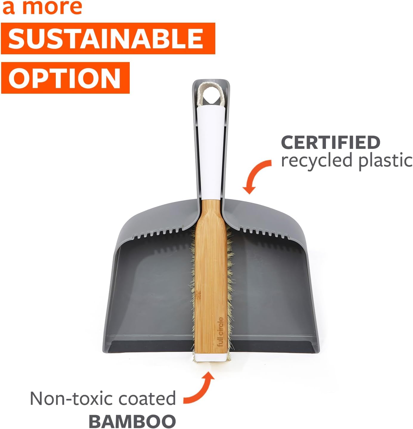 Full Circle FC14604W Dustpan and Brush Set, Multi-Coloured