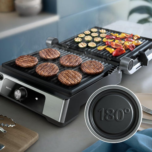 Philips 5000 Series Contact Grill 2200W Adjustable Height Non Stick Plates