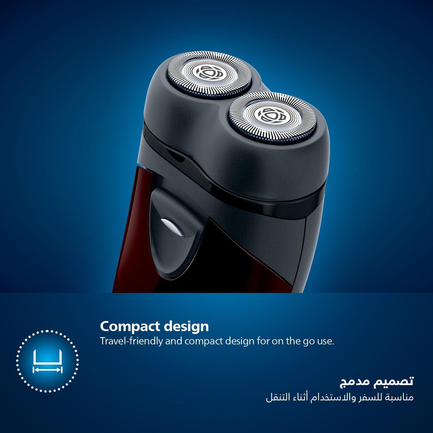 Philips PQ206/18 Electric Travel Shaver - Battery Operated - CloseCut Blades