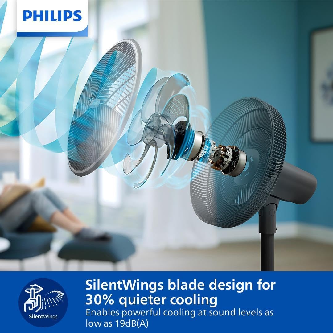 Philips Pedestal Fan 3000 Series - Fan Airflow 2562 m³/h, Ultra Quite