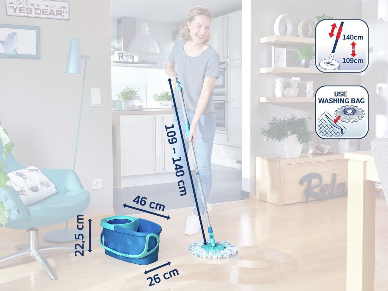 Leifheit 52101 Set Clean Twist Disc Mop Ergo – Buy in Lebanon