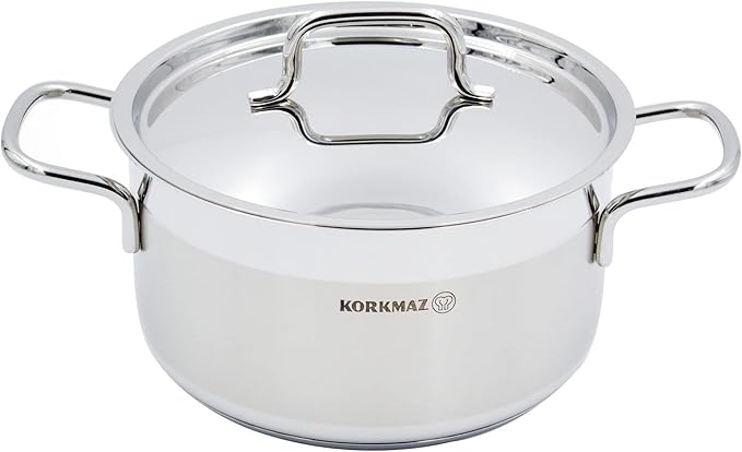 Korkmaz Alfa Stainless Steel Stock Pot Casserole 11L – A1031