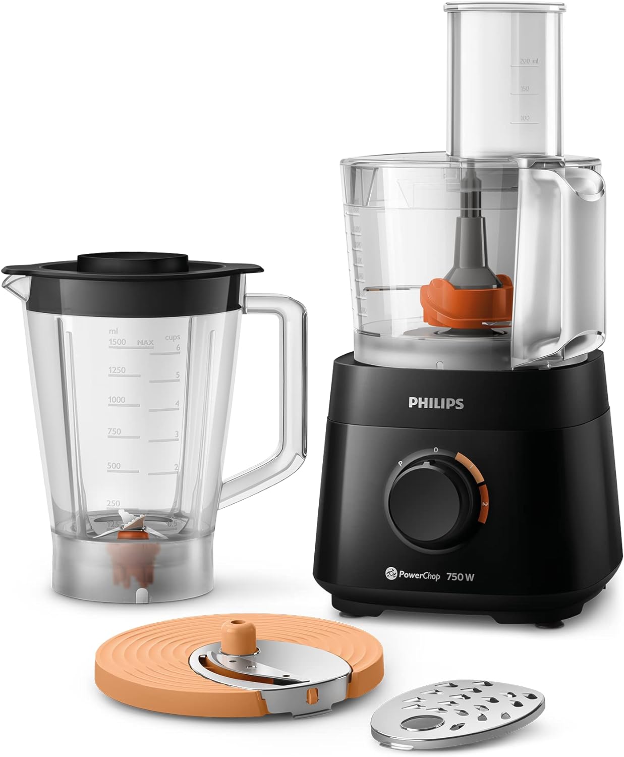 Philips HR7301/91 4-in-1 Food Processor & Blender – 750W, 2-Year Warranty