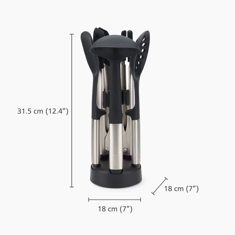 Joseph Joseph Elevate™ Fusion 5-Piece Stainless-Steel Utensil Set With Compact Stand