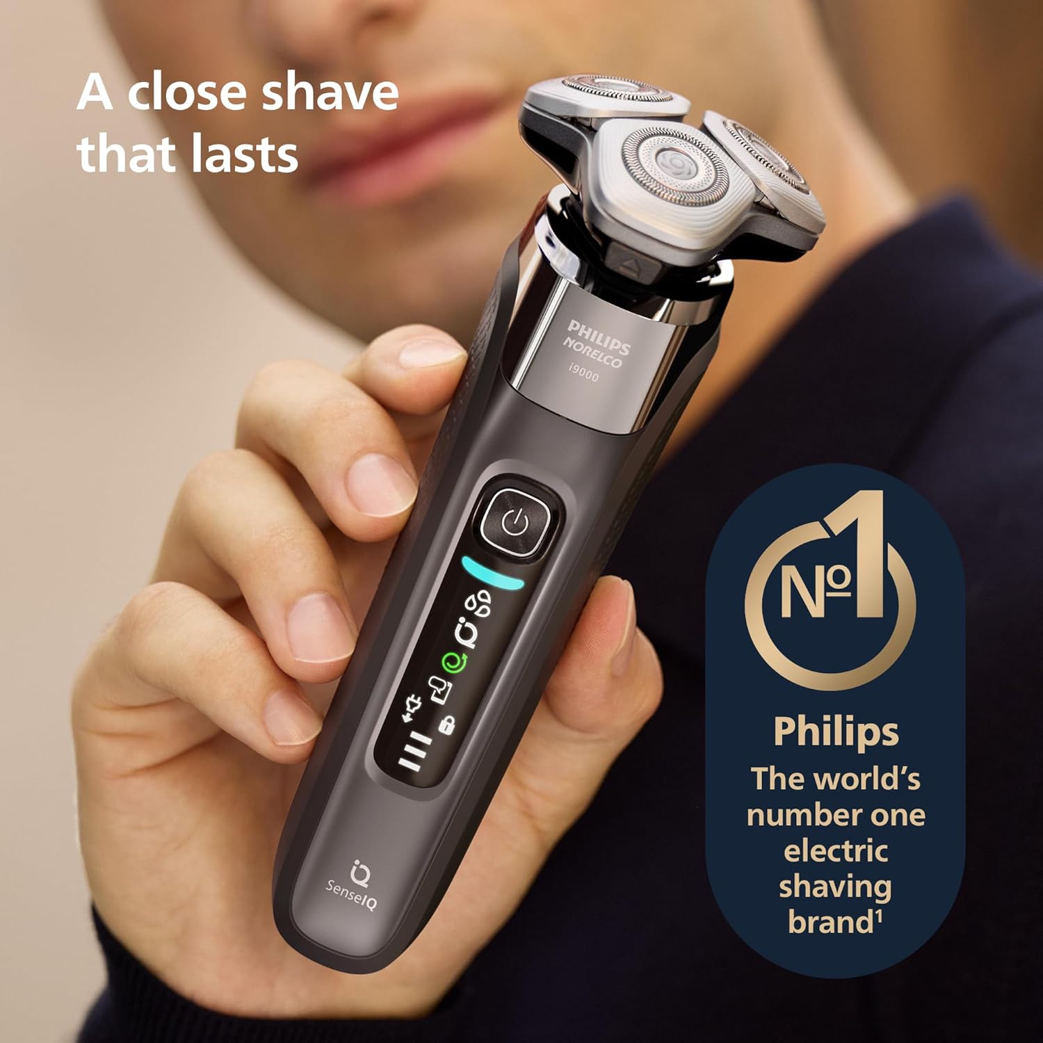 Philips Norelco Shaver i9000 X9002/82 - Wet & Dry - SkinIQ AI - Dark Slate