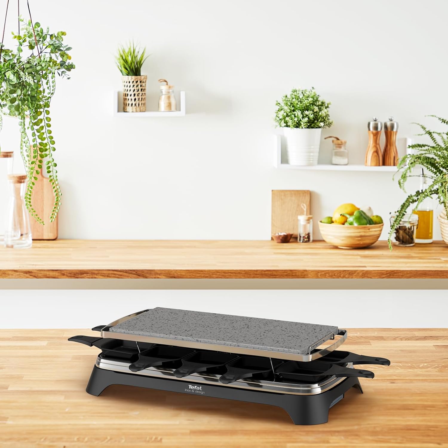 Tefal Raclette Pierrade 3-in-1 Grill 1350W Natural Stone 8-Person