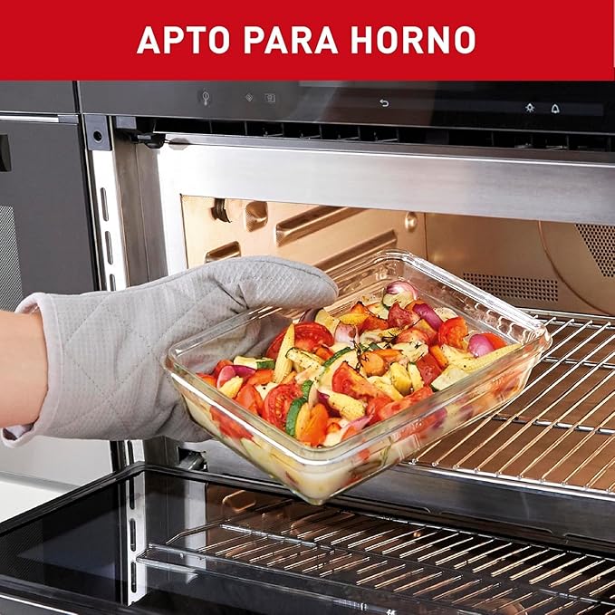 Tefal MasterSeal Glass Food Container 3.0L Rectangular Oven Safe Casserole