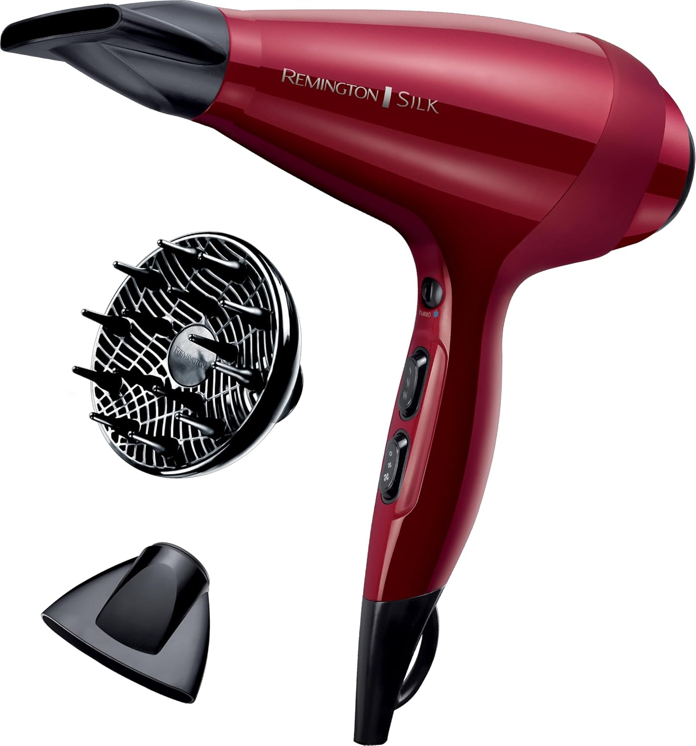 Remington AC9096 Silk Hair Dryer 2400W Professional AC Motor, Red
