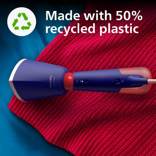 Philips Handheld Steamer 7000 Series 1300W Foldable Head Marine Blue Design